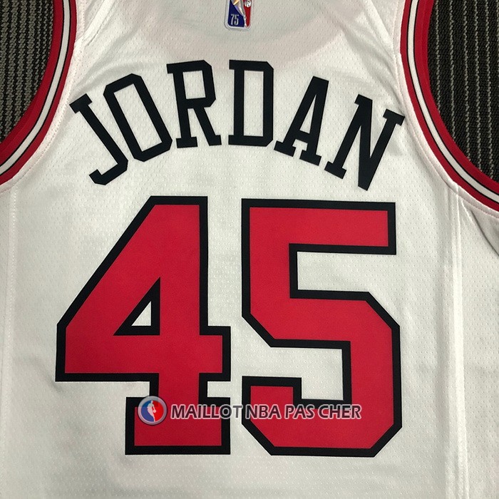 Maillot Chicago Bulls Michael Jordan NO 45 Association 2021 Blanc